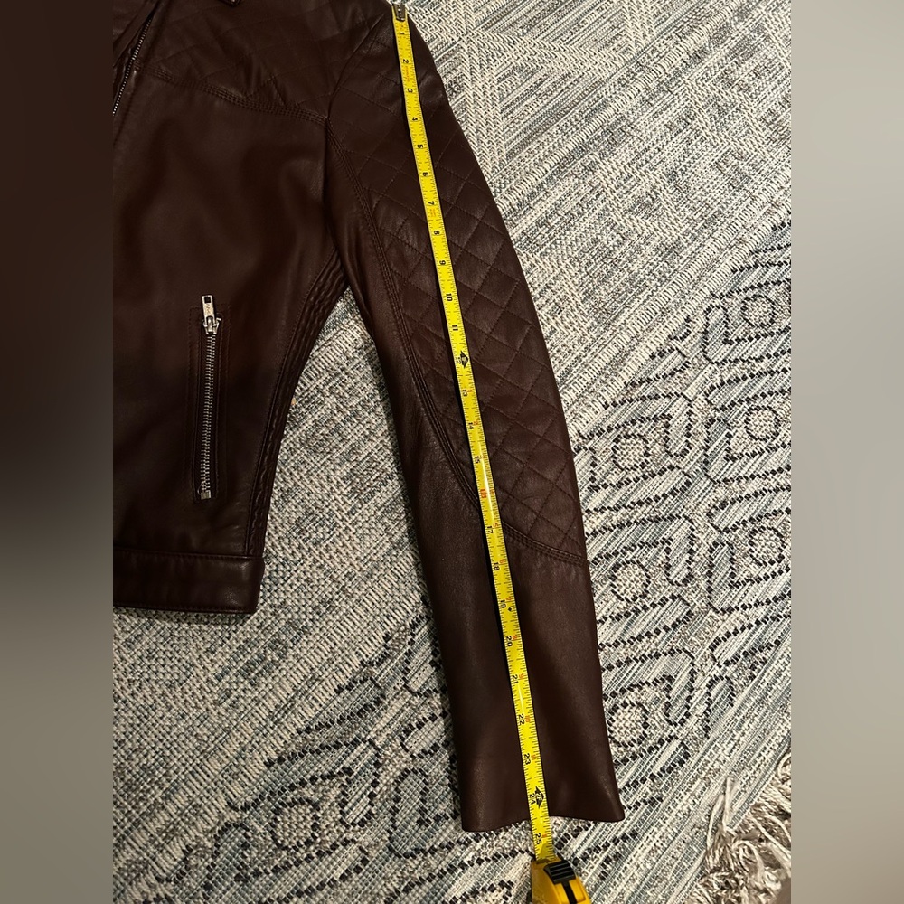 Bagatelle Brown leather jacket - Picture 8 of 10